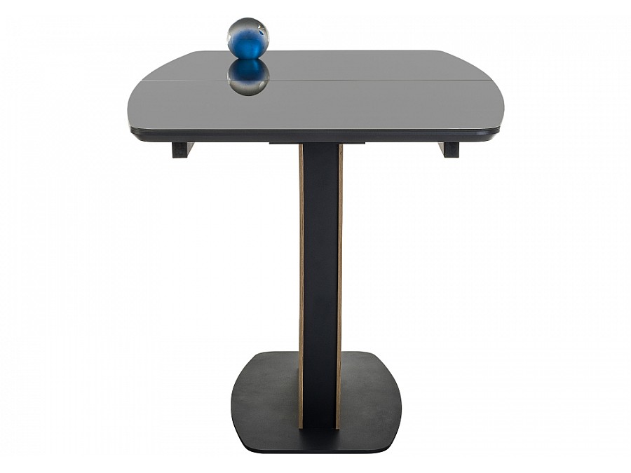 Стол стеклянный Теон 140(180)х80х76 лиственница / графит