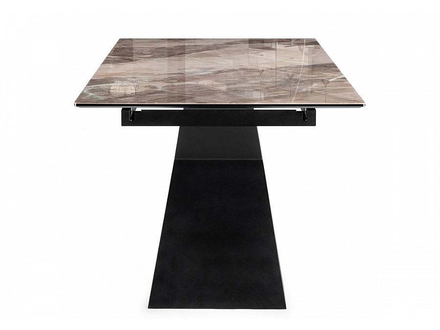 Стол стеклянный Денхольм 240(290)х100х75 каталония / черный