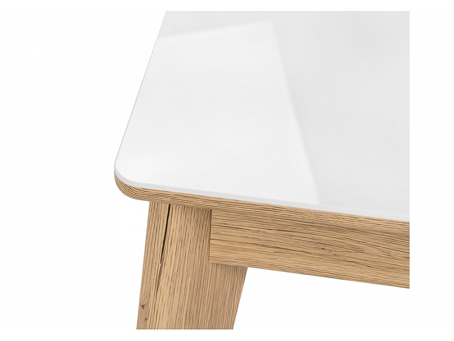 Стол стеклянный Арья 120х80х74 дуб монтана / белый