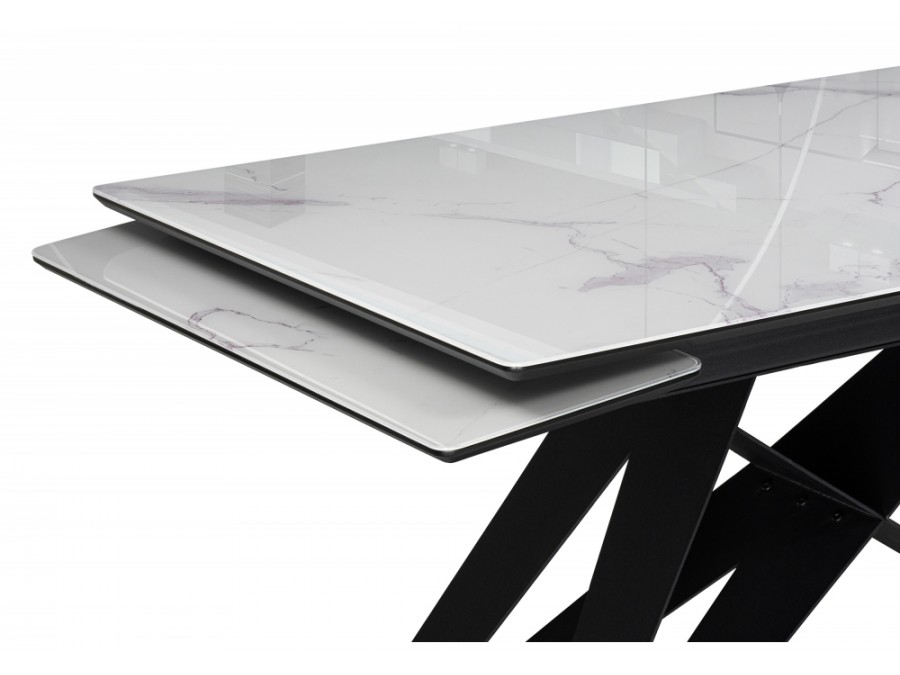 Блэкберн 140(200)х80 кристл белый мрамор / черный