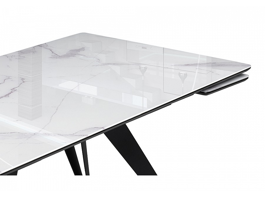 Дарвин 140(200)х80 белый мрамор / черный