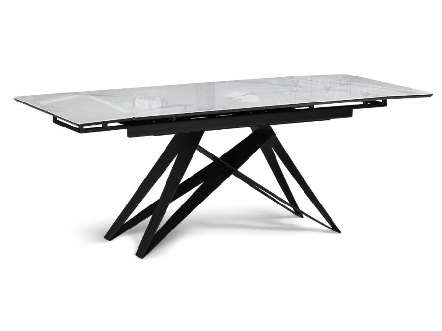 Блэкберн 140(200)х80 кристл белый мрамор / черный