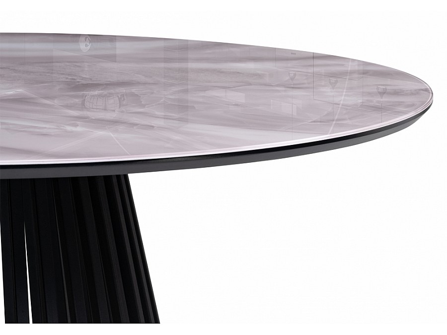 Нэнси 110х110х75 серый мрамор / черный