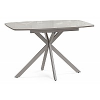 Стол стеклянный Тамаса 120(150)х70х76 латте / капучино