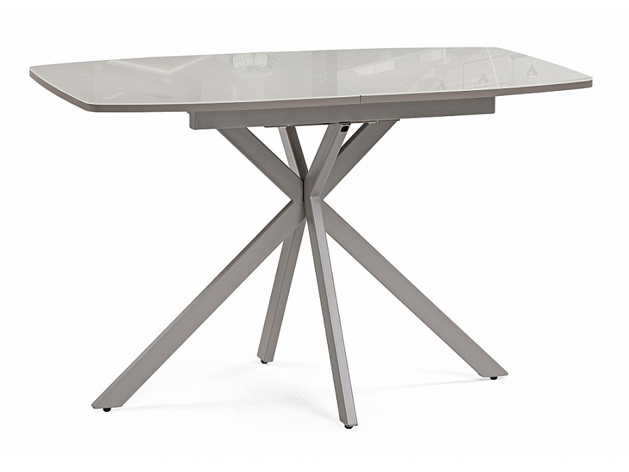 Стол стеклянный Тамаса 120(150)х70х76 латте / капучино