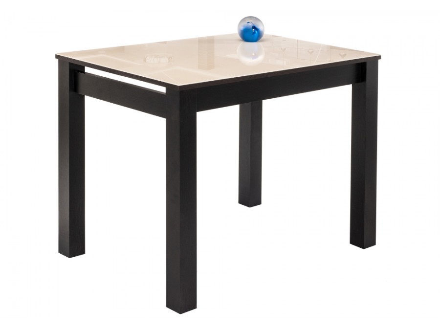 Стол стеклянный Раймунд 100х70х77 венге / бежевый