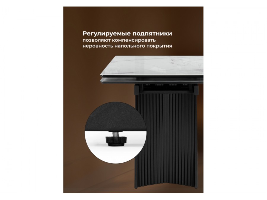 Вейв 140(200)х80 кристл белый мрамор / черный