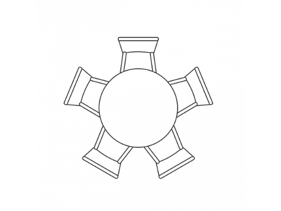Стол стеклянный Стеклянный стол Анселм 100х76 обсидиан / черный