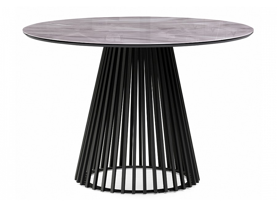 Нэнси 110х110х75 серый мрамор / черный