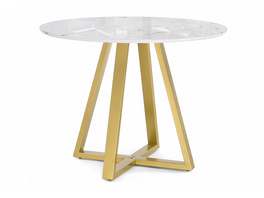 Стол стеклянный Норфолк 100х78 золото