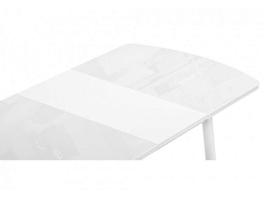 Стол стеклянный Калверт 94(126)х64х75 белый