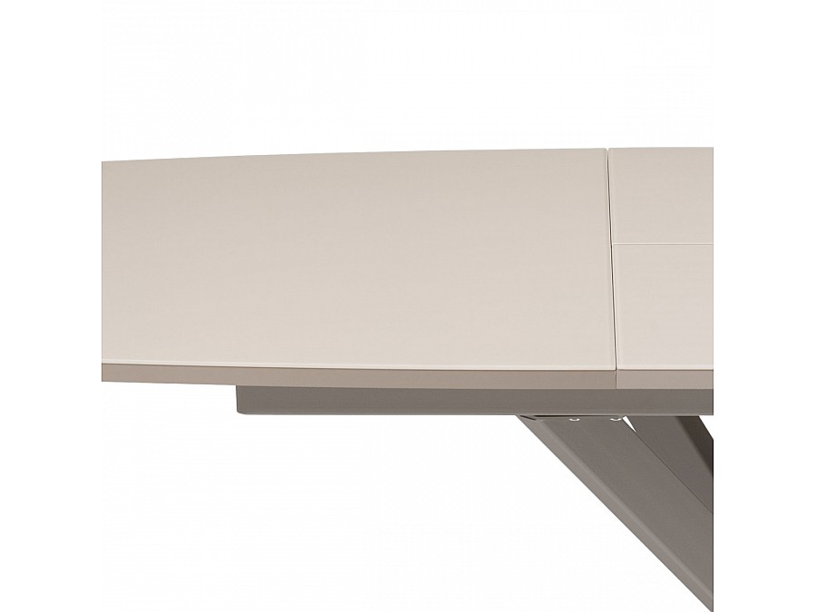 Стол стеклянный Палу 130(170)х80х76 латте / капучино