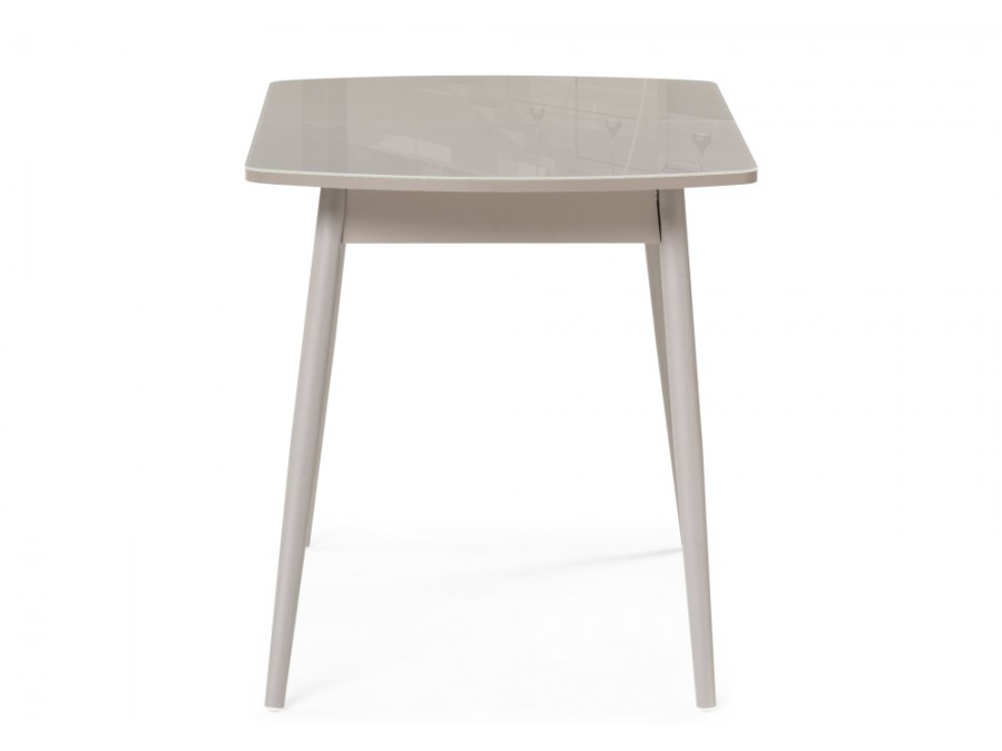 Стол стеклянный Бейкер 120(152)х70х75 латте / капучино