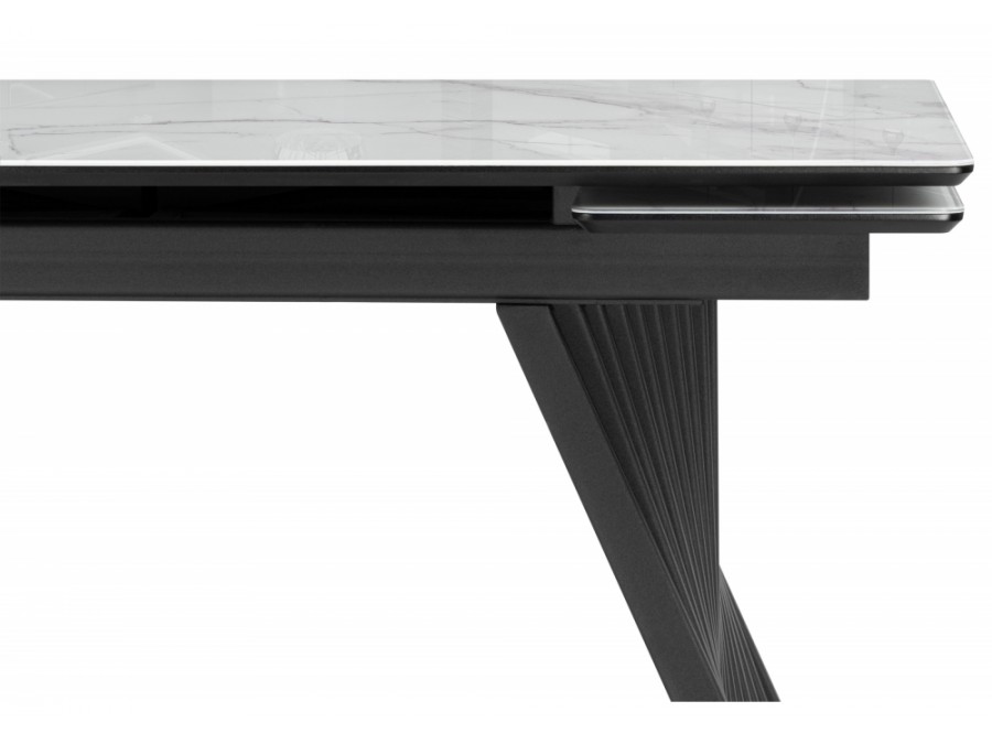 Вейв 140(200)х80 кристл белый мрамор / черный