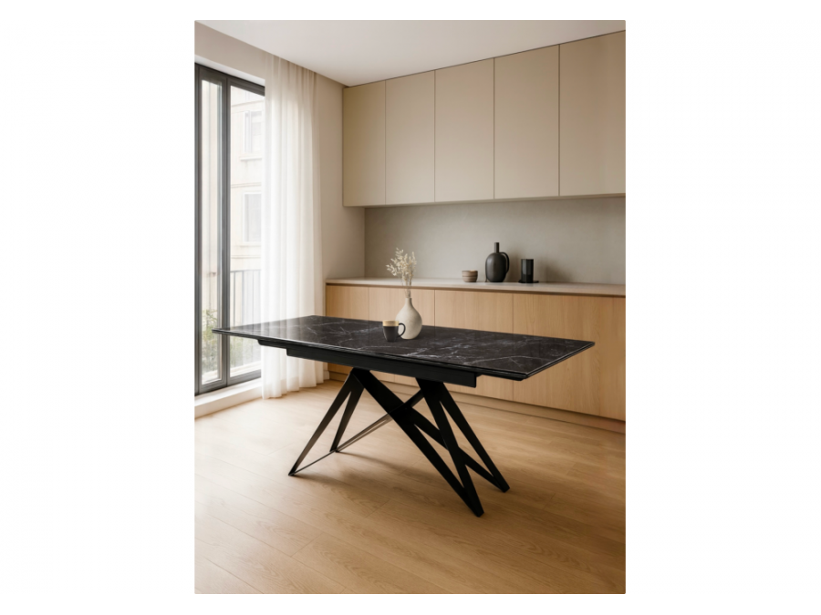 Блэкберн 140(200)х80 черный мрамор / черный