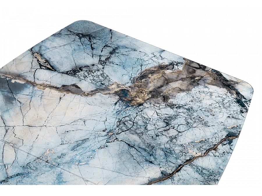 Стол стеклянный Теон 140(180)х80х75 магеллан / галифакс натуральный / графит