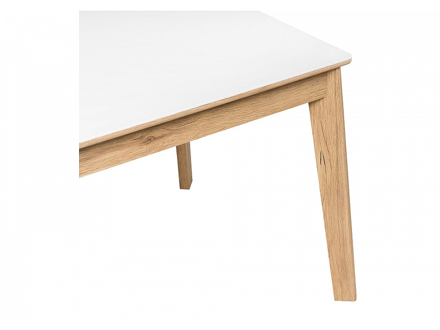 Стол стеклянный Арья 120х80х74 дуб монтана / белый