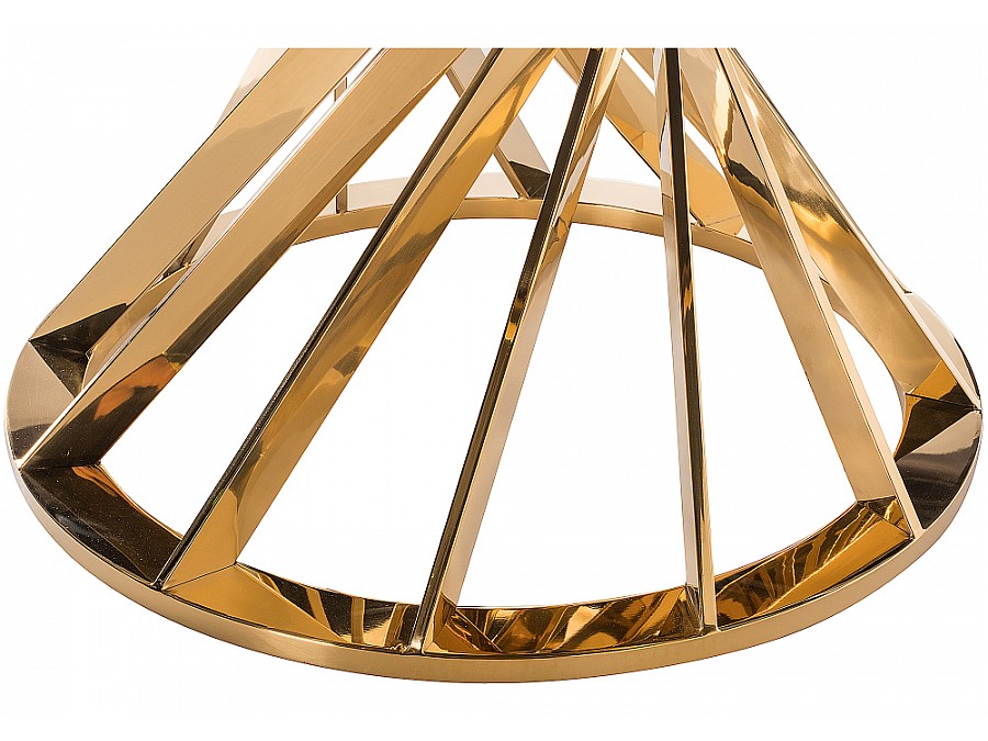 Стол стеклянный Twist 130х74 gold / black