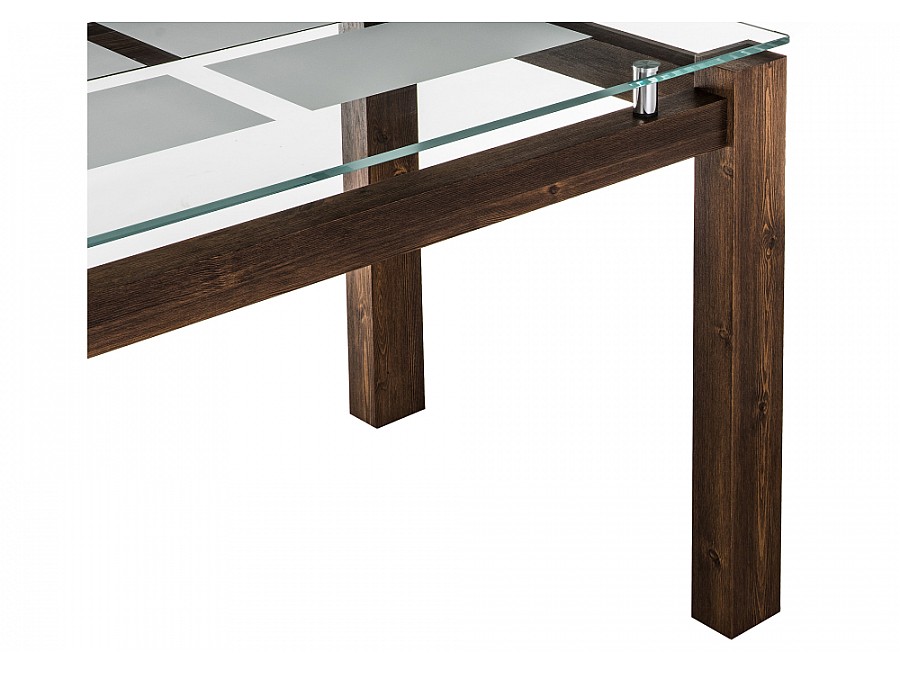 Стол стеклянный Бран 104х74х76 кантри орех