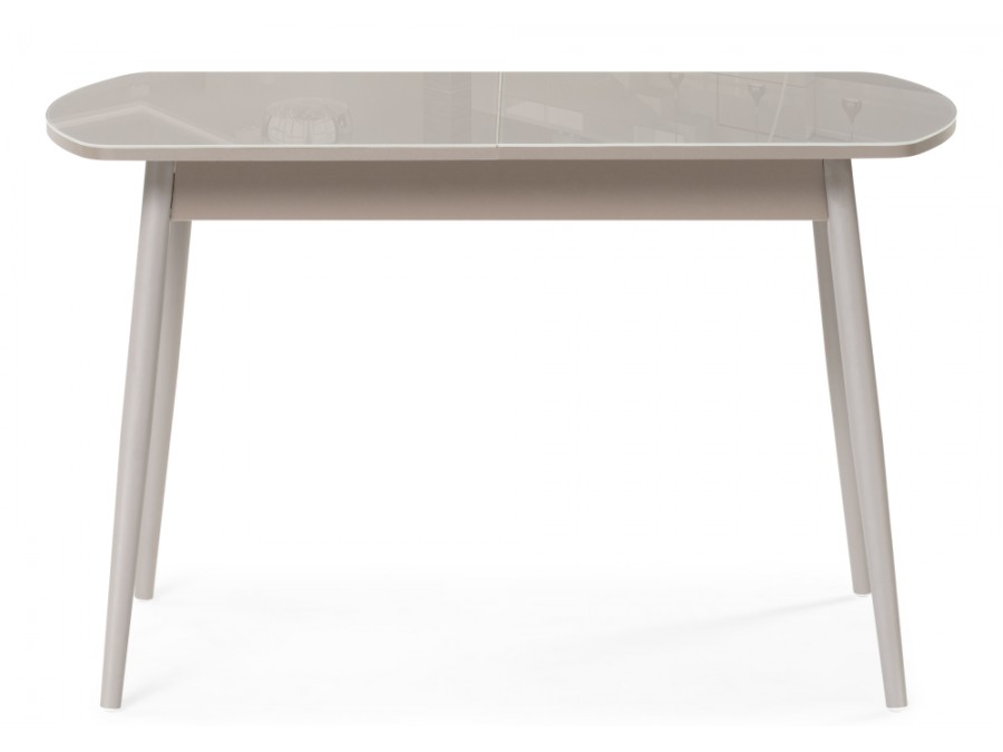 Стол стеклянный Бейкер 120(152)х70х75 латте / капучино