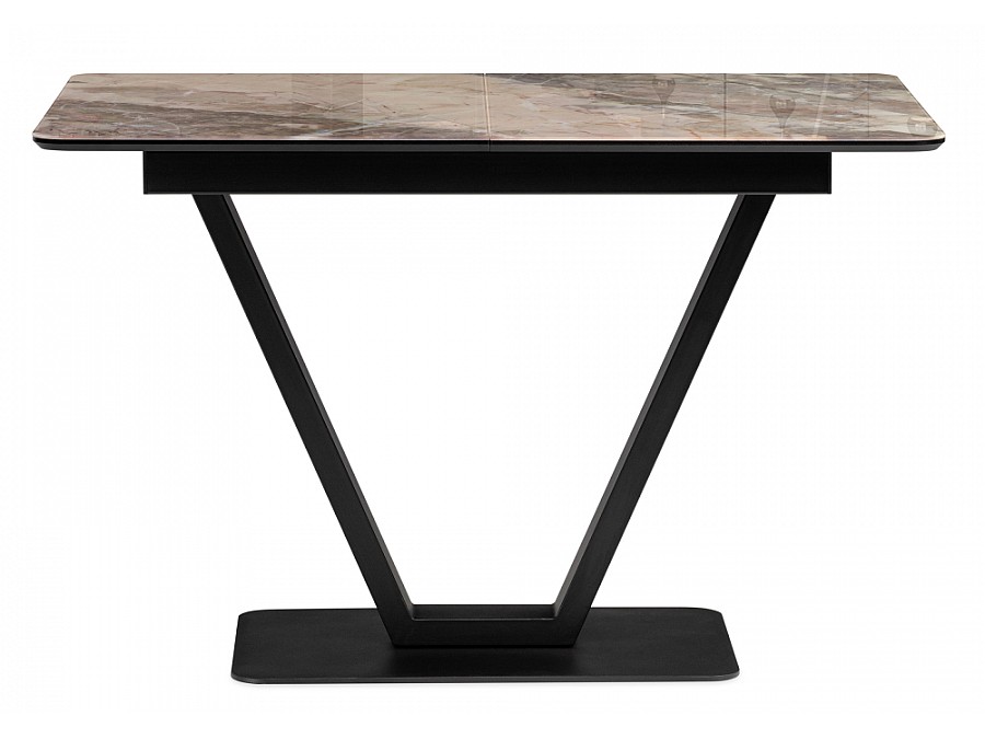 Стол стеклянный Бугун 120(160)х80х77 каталония / черный