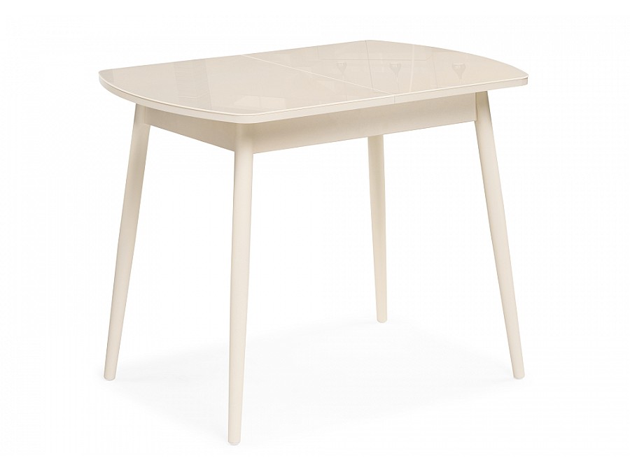 Стол стеклянный Калверт 94(126)х64х75 кремовый