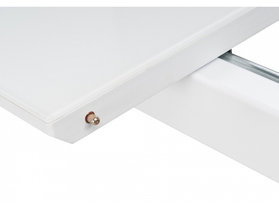 Стол стеклянный Санса 140(180)х80х76 грей / белая шагрень / грей