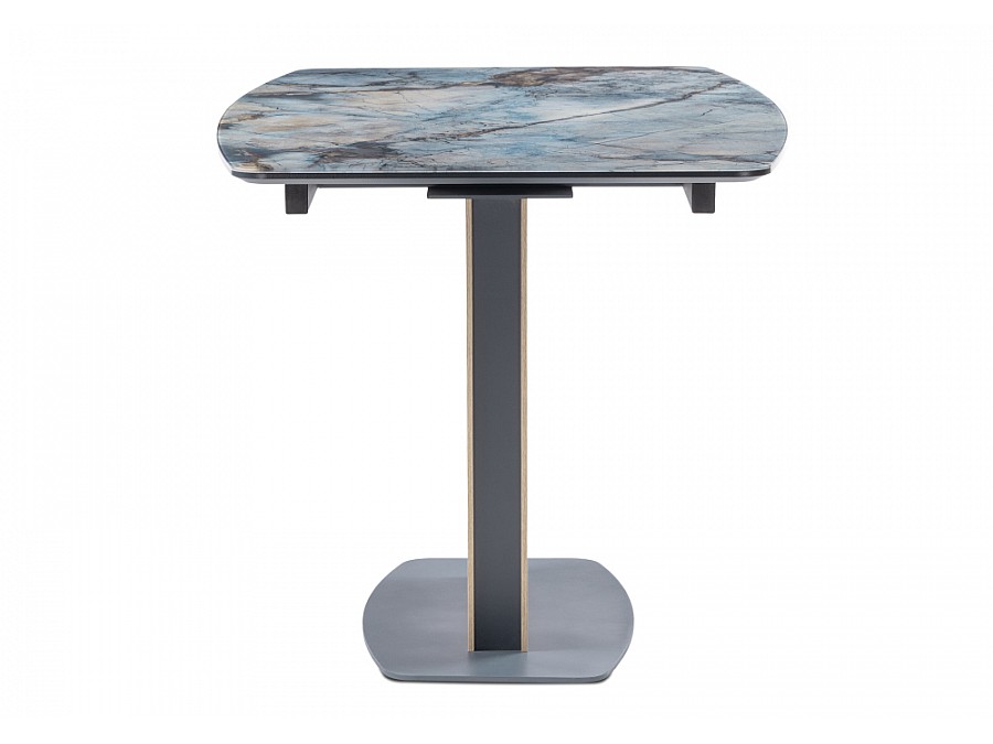 Стол стеклянный Теон 140(180)х80х75 магеллан / галифакс натуральный / графит