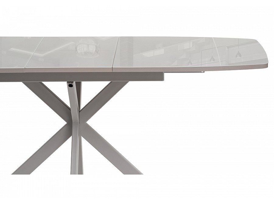 Стол стеклянный Тамаса 120(150)х70х76 латте / капучино