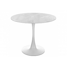 Стол стеклянный Tulip 90x74 super white glass