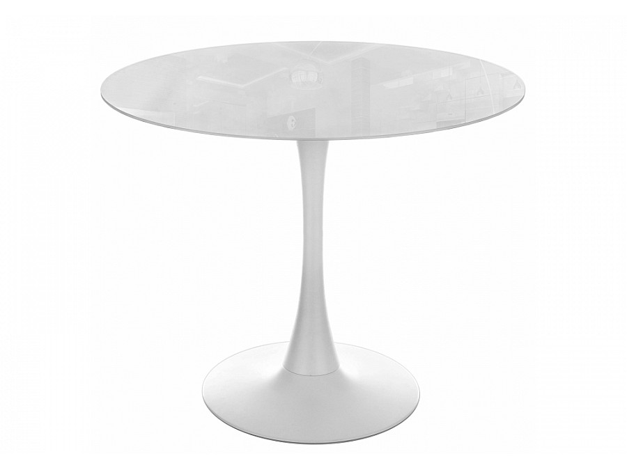 Стол стеклянный Tulip 90x74 super white glass
