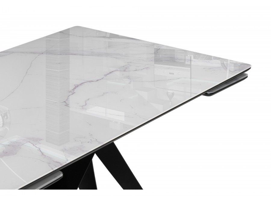 Блэкберн 140(200)х80 кристл белый мрамор / черный