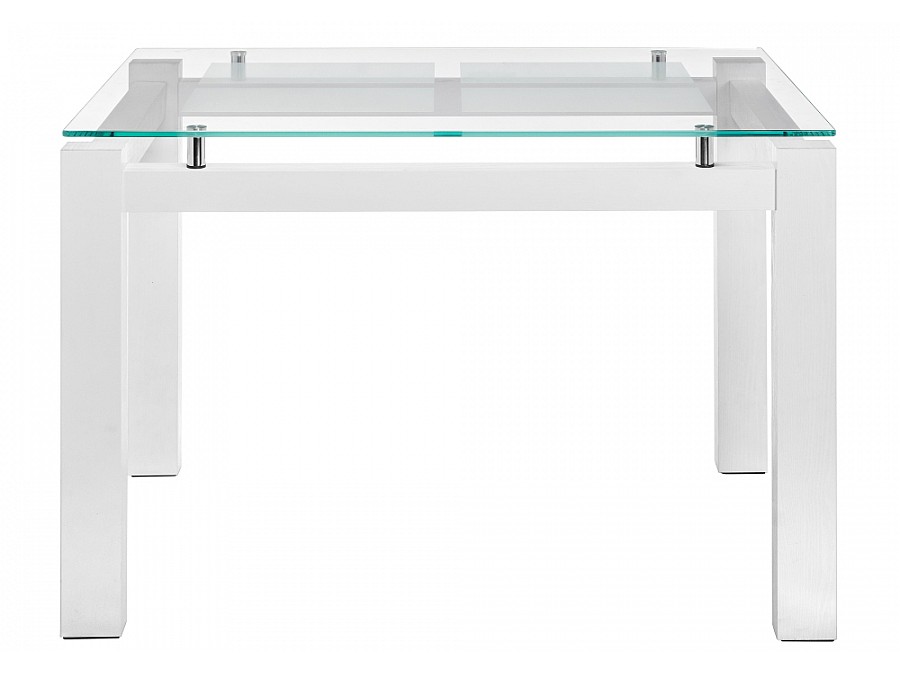 Стол стеклянный Бран 104х74х76 дерево белое