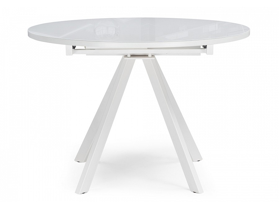 Стол стеклянный Трейси 110(150)х110х77 белый