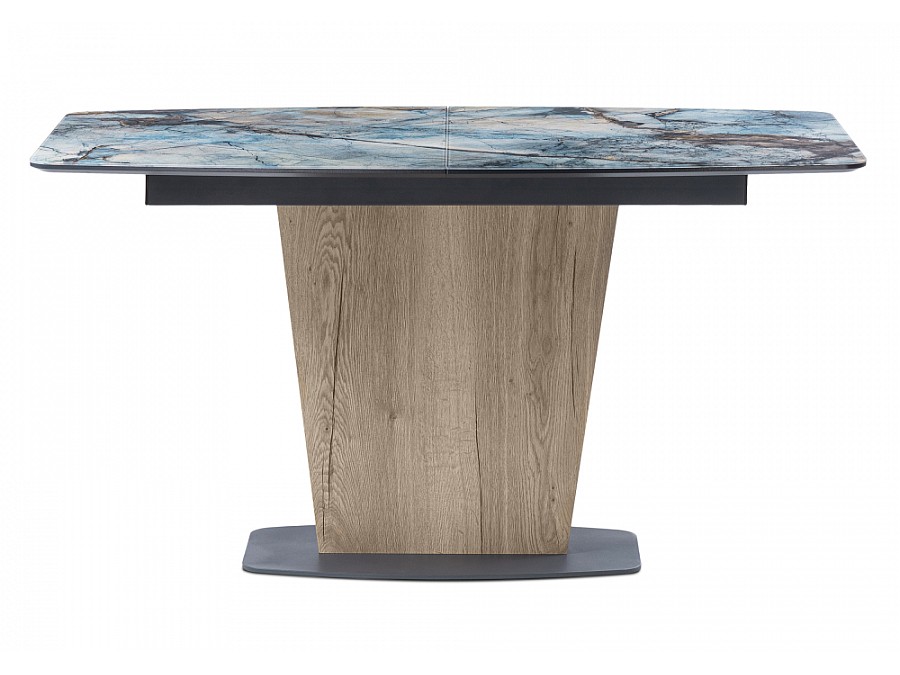 Стол стеклянный Теон 140(180)х80х75 магеллан / галифакс натуральный / графит