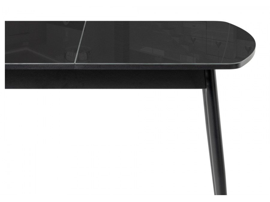 Стол стеклянный Бейкер 120(152)х70х75,5 черный