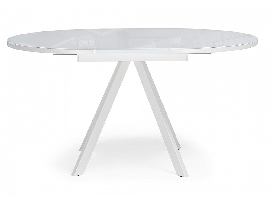 Стол стеклянный Трейси 110(150)х110х77 белый