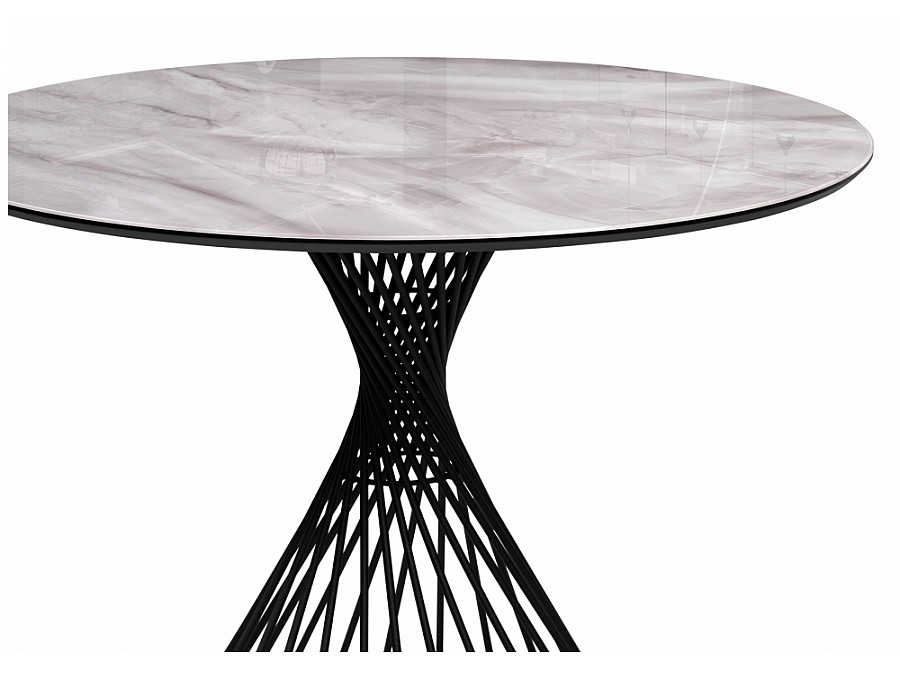 Вивиен 110 серый мрамор / черный