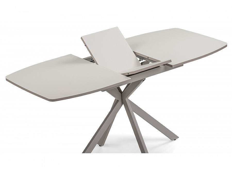 Стол стеклянный Тамаса 120(150)х70х76 матовое стекло латте / капучино