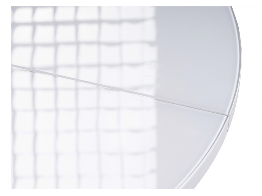 Стол стеклянный Бетина 100(130)х100х75 черный / белый