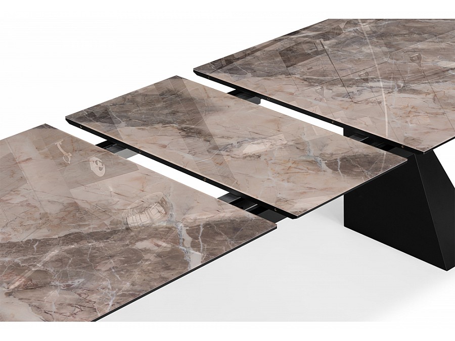 Стол стеклянный Денхольм 240(290)х100х75 каталония / черный