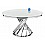 Стол стеклянный Twist 130х74 steel / white