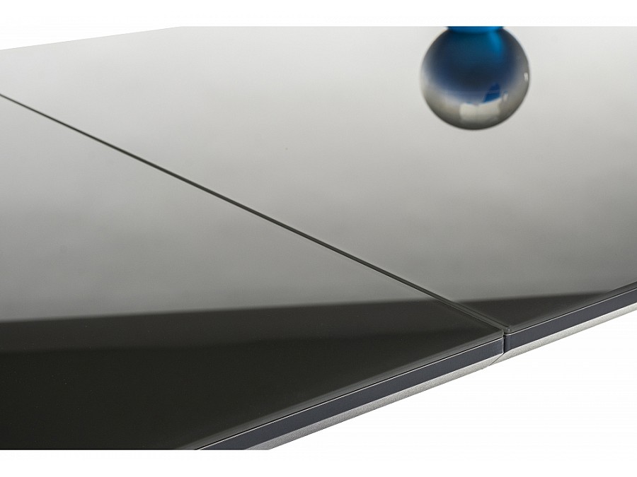 Стол стеклянный Теон 140(180)х80х76 лиственница / графит