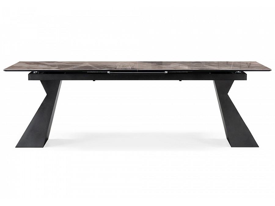 Стол стеклянный Денхольм 240(290)х100х75 каталония / черный