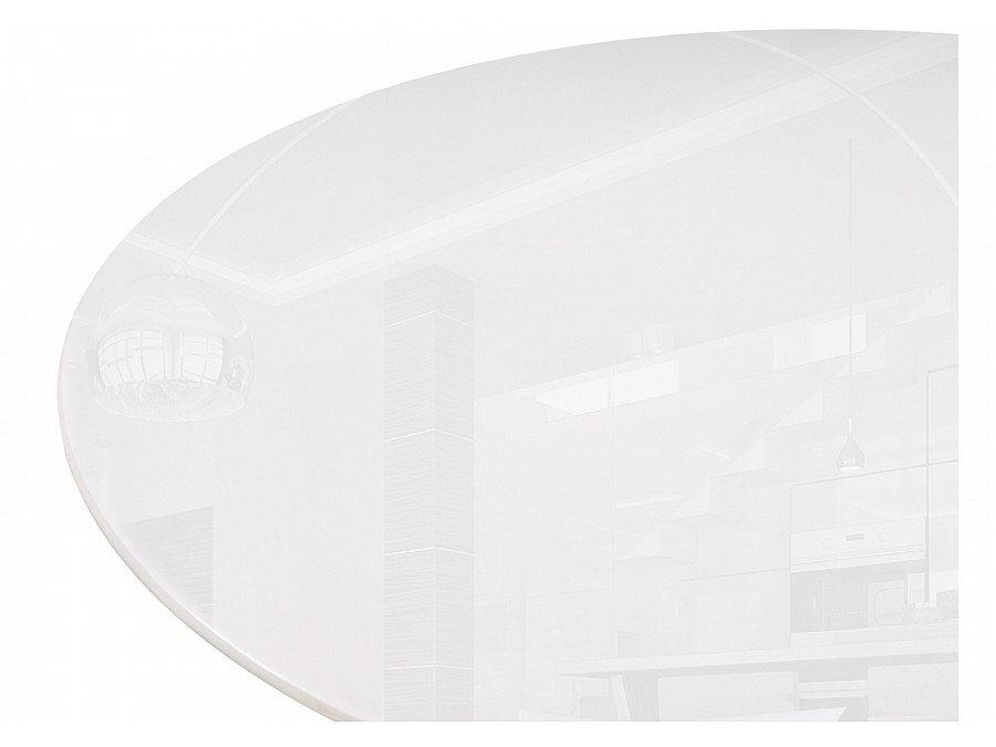 Стол стеклянный Rock 80х75 white / black