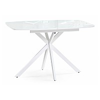 Стол стеклянный Тамаса 120(150)х70х76 белый