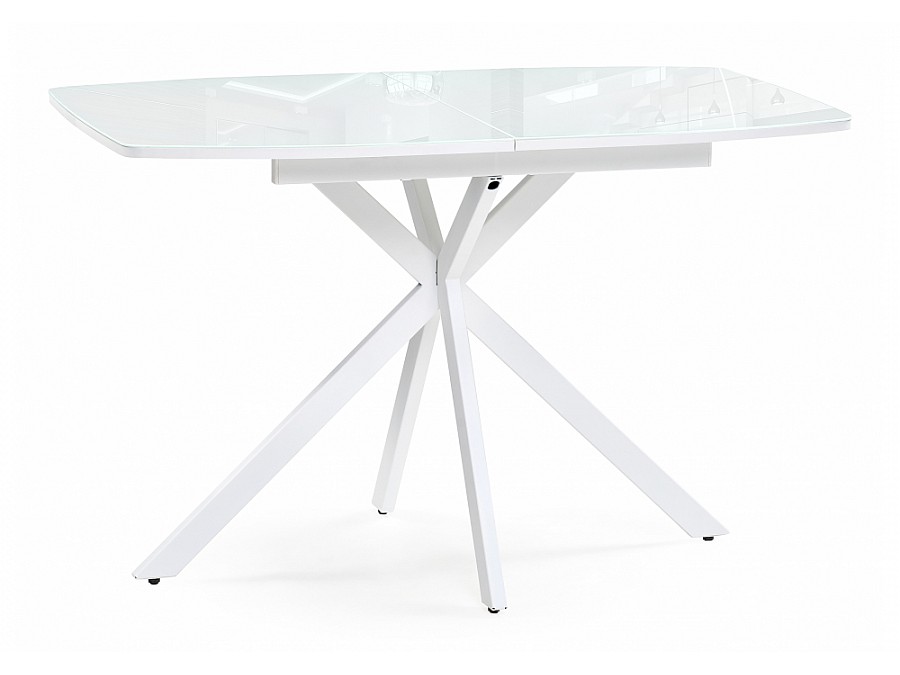 Стол стеклянный Тамаса 120(150)х70х76 белый