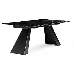 Стол стеклянный Стиг 180(230)х95х77 обсидиан / черный