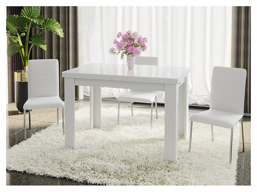 Норман тип 1 белый / стекло белый глянец