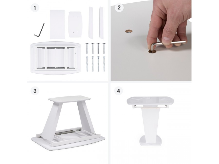 Петир 120(160)х80 ультра белый / белый / камень белый